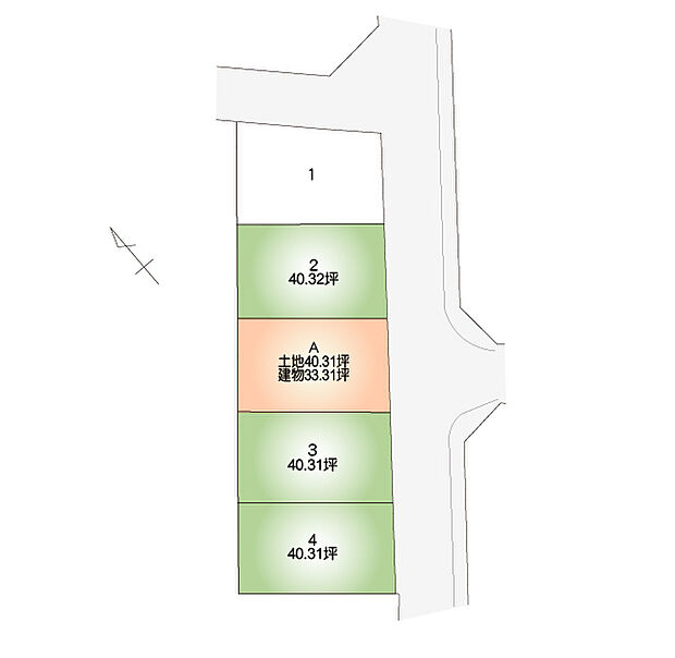 【3加古川町j備後】区画図。現地へいつでもご案内いたします。はじめての見学予約でアマゾンギフトカード3000円分プレゼント!ぜひ、ご利用ください!TEL:0120-31-8848
