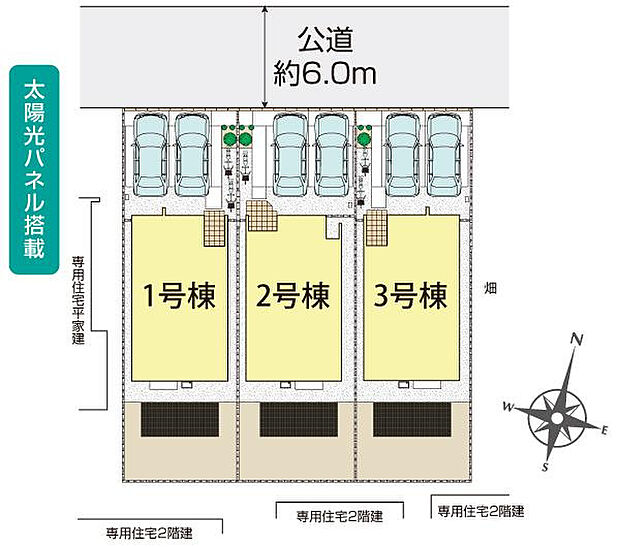 久喜市栗原4丁目3棟 区画図