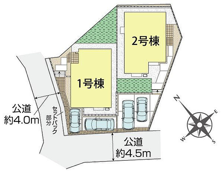 川崎市多摩区栗谷4丁目2棟 区画図