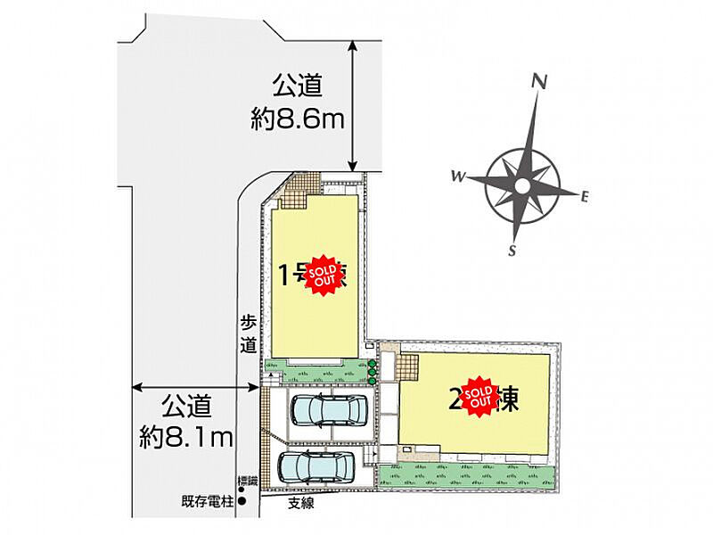 横浜市鶴見区馬場7丁目2棟 区画図