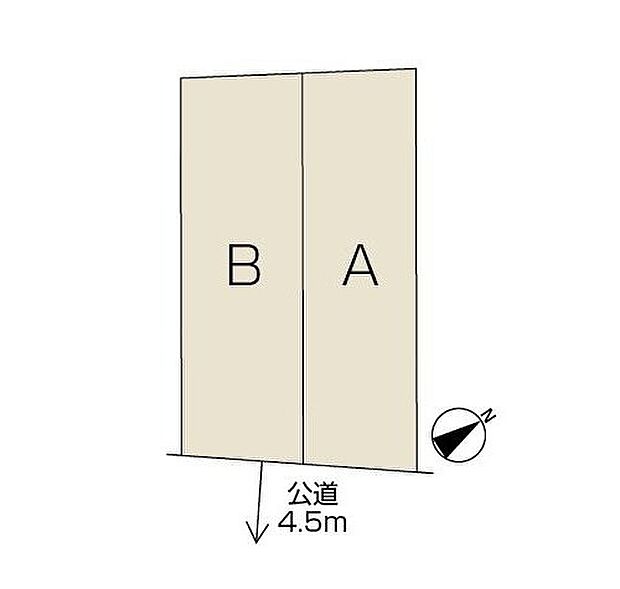 明るく開放的な南側道路に面した物件です。