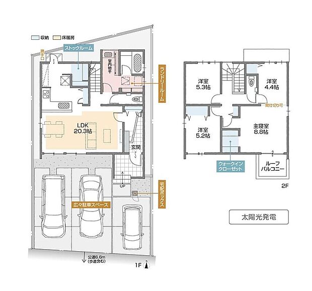 (B棟)、価格4990万円、4LDK、土地面積145.28m2、建物面積110.05m2