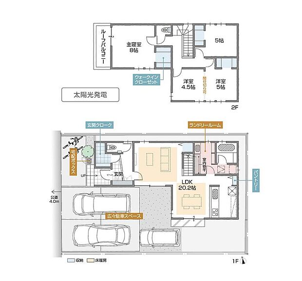 (A棟)、価格4490万円、3LDK+S、土地面積154.49m2、建物面積108.9m2