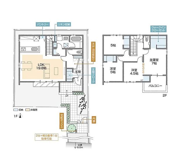 3790万円、3LDK+S（納戸）、土地面積168.31m2、建物面積109.82m2 広々リビング19.8帖！