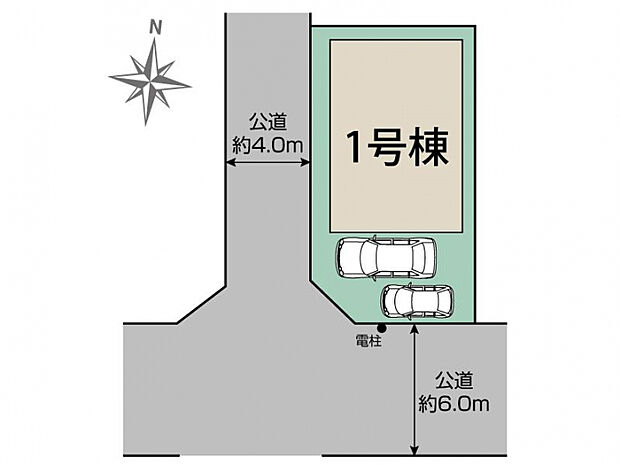 草加市稲荷6丁目1棟 区画図