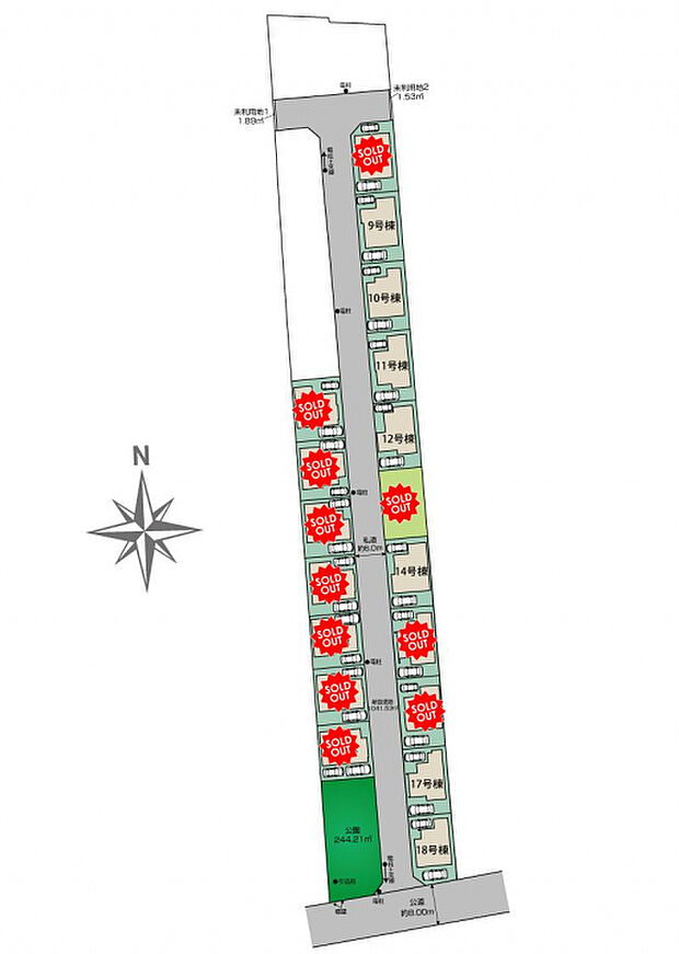 東村山市清瀬久米川18棟 区画図