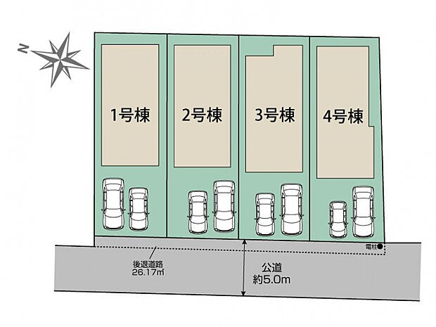 村山市野口町4棟 区画図