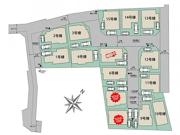 東村山市新秋津所沢2期15区画 区画図
