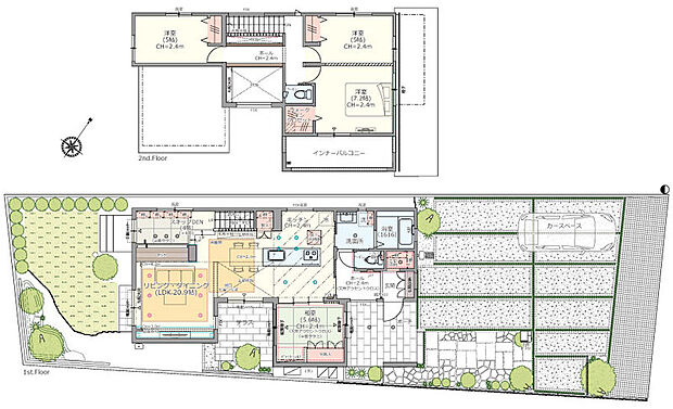 【1号棟】4LDK(3LDK対応可 ※オプション)+スキップDEN+土間収納+ウォークインクロゼットコーナー