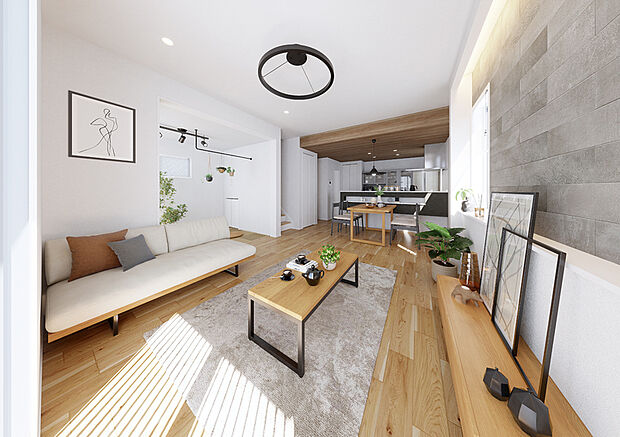 続き間リビングの開放感と自分時間を愉しむ住まい。