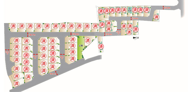 アローラタウン羽曳野中央1期 全57区画 羽曳野市野 の土地 売地 90 15m2 136 03m2 所有権 840 1800万円