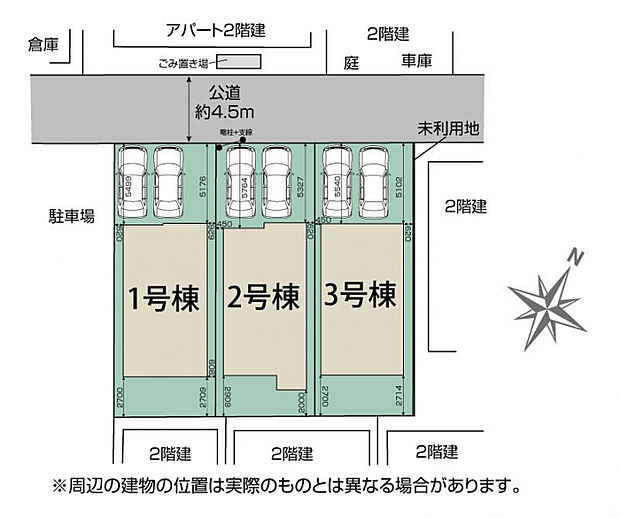 狭山市富士見1丁目3棟 区画図