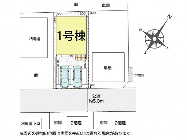 桶川市東2丁目2期1棟 区画図
