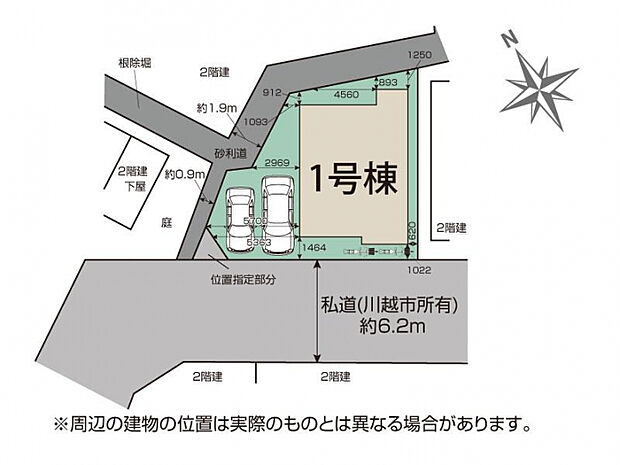 川越市砂新田5丁目1棟 区画図