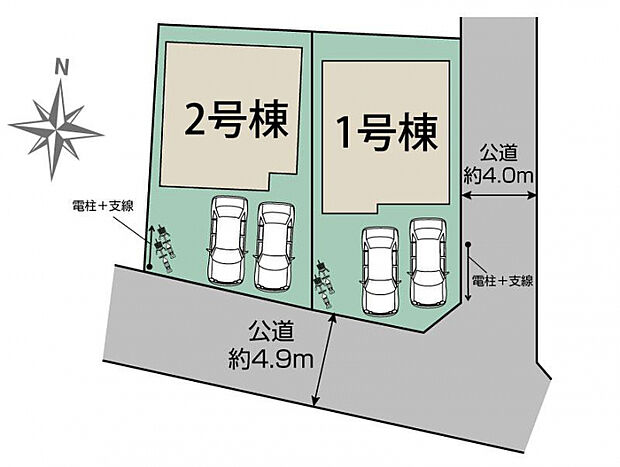 桶川市坂田2棟 区画図