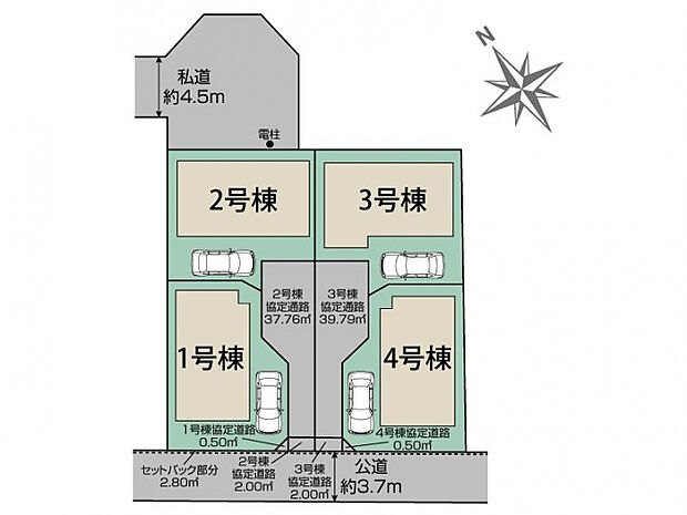 市川市曽谷4丁目4棟 区画図