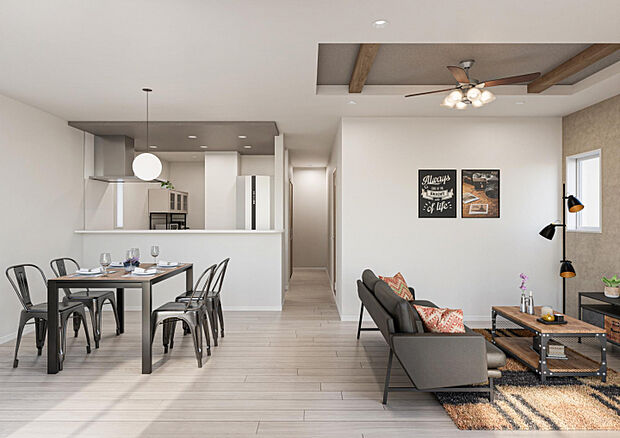 1号棟:内観パース※このイラストは図面を基に描き起こしたもので実際とは多少異なります。　