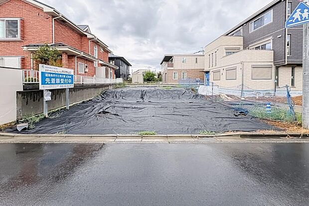 No.3_土地(撮影_2025年8月)47.12坪の整形地。ゆとりあるプランニングが可能です。