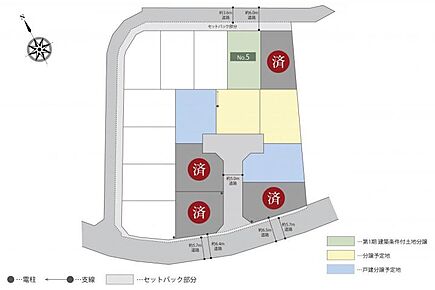 134～145m2の整形地。まちなみガイドラインによる整った景観を維持できます。 