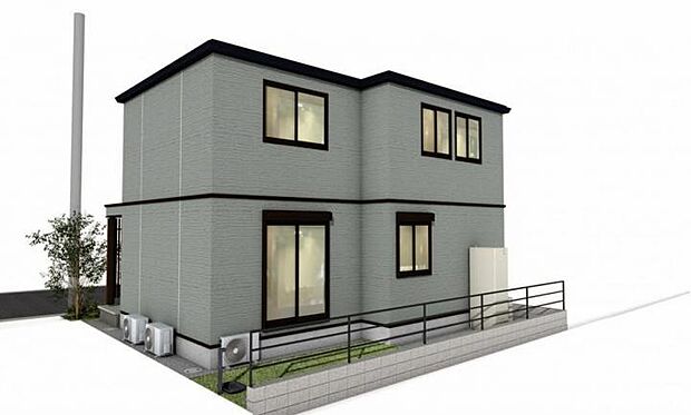【No.3_外観パース4 】毎日の暮らしやすさを考えた、機能的な住まいです。※画像はすべてCGです。