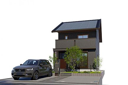 No.10_外観パース　太陽光パネルを搭載の環境にも家計にもやさしい次世代型の住まいです。※画像はすべてCGです。 