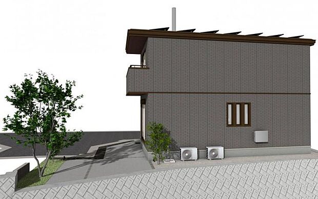 【No.4_外観パース4 】まちなみに調和する洗練された外観デザイン。※画像はすべてCGです。