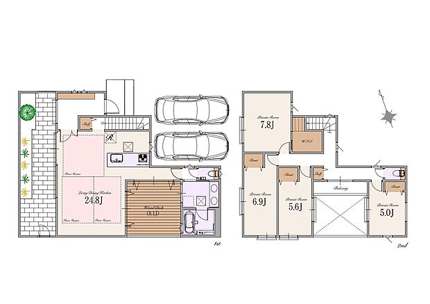 【4LDK】土地面積:160.39m2(建築確認申請上の控除面積0.23m2含む)