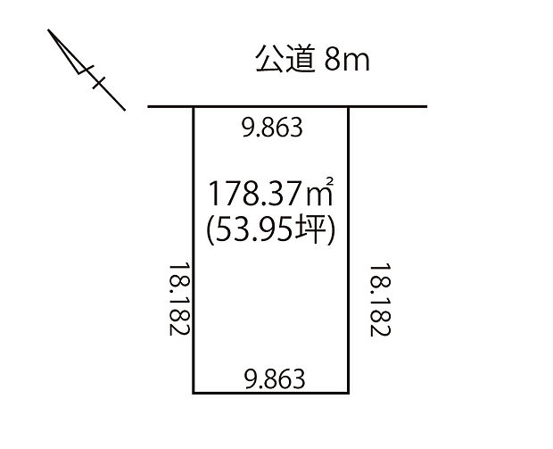 【区画図】
敷地を有効活用しやすく、自由度の高い住まいづくりが可能な整形地です。
