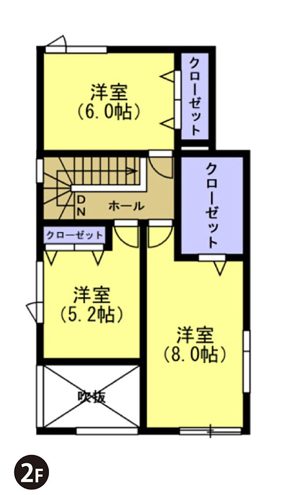 【【建築プラン例】】建物面積：106.00m2
建物代金：2630万円(税込)
※杭工事、分水工事、諸費用別途
※設計プランの参考一例であって、当該プランの採用可否は任意です。