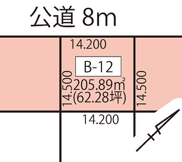 様々な間取りにも対応できるバランスの良い区画です。