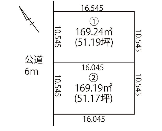 間口は約10mと広く、ゆとりのあるお庭や駐車場もご検討いただけます。