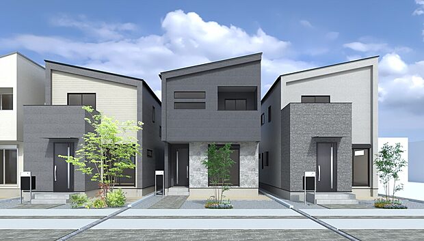 【No.4】ブラックを基調とした、落ち着きのあるシンプルモダンな邸宅
広めのお庭とゆったりサイズの居室は家族みんなでお過ごしいただける空間です。