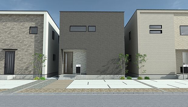 【完成予想図/No.5】坪庭感覚で楽しめるガーデンスペース付き。窓から心地よい自然光を取り込み、明るく開放的な住空間。家庭菜園も楽しめて生活に彩りを添えていただけます。