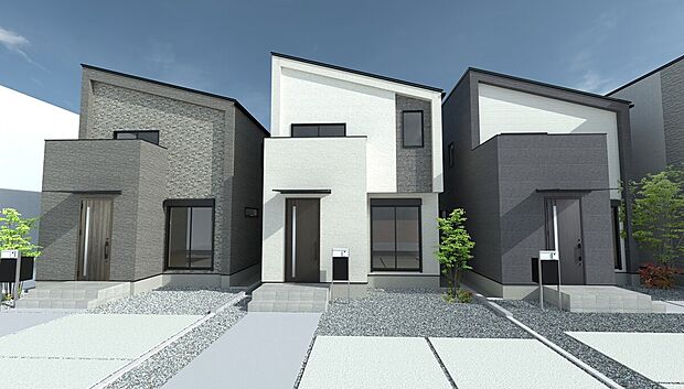 【完成予想図／No.3】ランドリールームで家事効率を高め、可変間取りで暮らしの変化に対応。2階全室にウォークインクローゼットを備えた収納豊富な住まい。