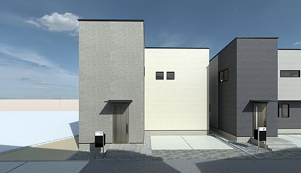 【完成予想図／No.5】東側のオープンスペースには、お子様の遊び場など使い方いろいろ。2階全室WICとインナーバルコニーも備えております。