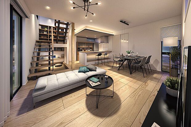 本と暮らす階段ライブラリーの家