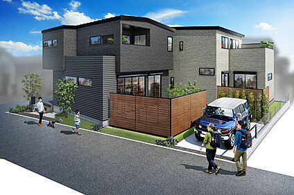 敷地面積130m2超、ゆとりの2邸。