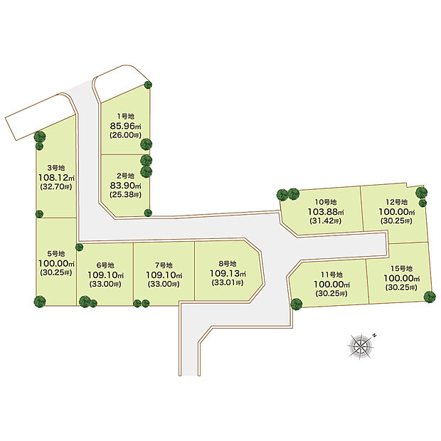 ご好評につき、最終1区画！広い間口を活用し、明るく開放的な住まいを建築可能な3号地♪プライバシー性の高い分譲地内道路に面しています。