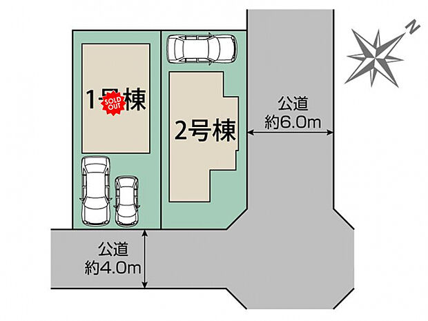 調布市深大寺東町6丁目2棟 区画図