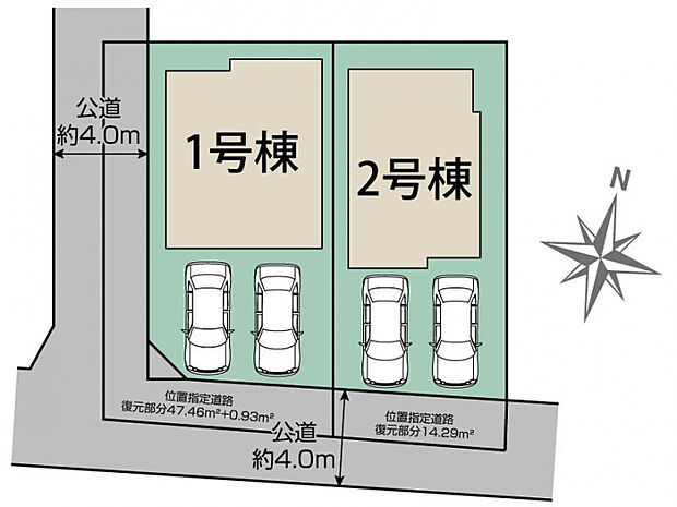東大和市新堀1丁目2棟 区画図