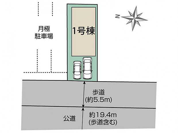 東大和市上北台3丁目1棟 区画図