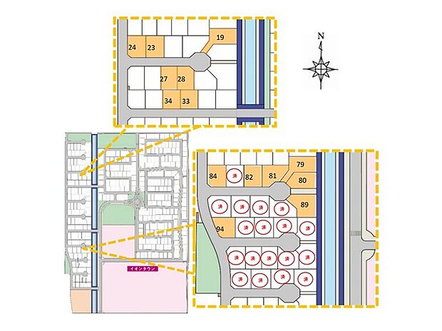 1,959万円 ～2,595万円 
※各区画の詳細は問い合わせ先までご連絡ください

～この街で家族の未来が始まる～
　　■　つむぎテラシア　■
全357区画の大型分譲地！(販売区画14区画)