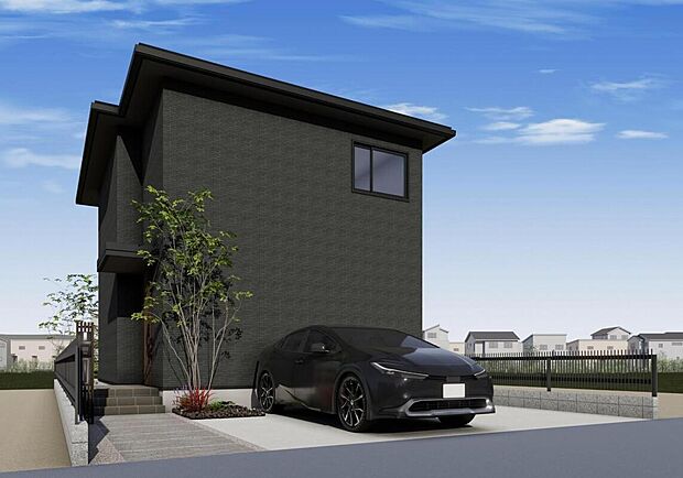 【外観イメージ図】黒を基調としたスタイリッシュな外観！利便性の高い立地に夢のマイホームを！