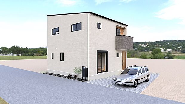 【宅配ボックス/駐車場土間コンクリート】※CGパースです。