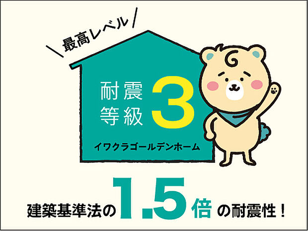 【【耐震等級3(最高等級)を取得】】「最高等級3」と言っても違いがあるってご存じですか？当物件は構造計算(許容応力度計算)を行い、最も厳しい基準で得る事が出来る最高等級です！