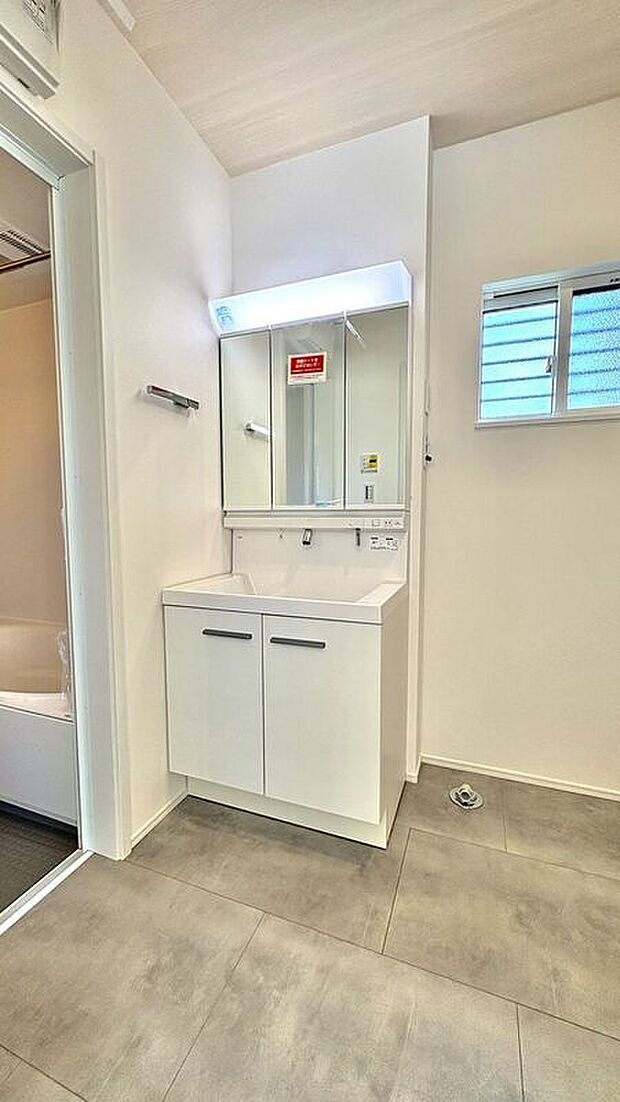 6号棟/洗面 三面鏡洗面台