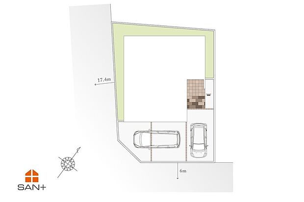 【間取図（平面図）】区画図