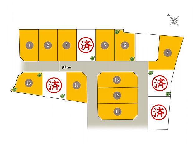総区画21区画の新しい街。