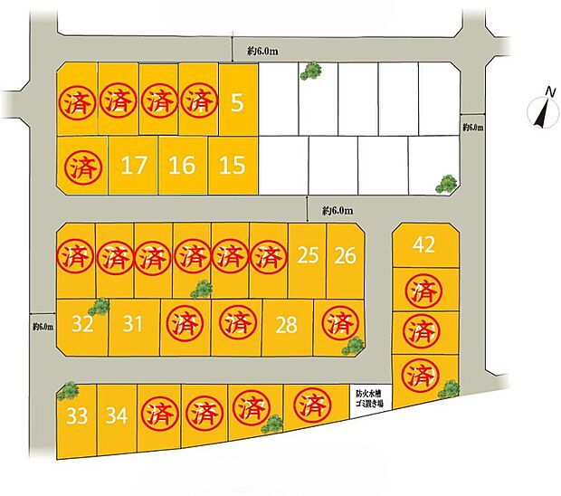 販売区画番号(5・15・16・17・25・26・28・31・32・33・34・42)【価格】1,850万円~2,700万円
【敷地面積(坪)】142.89m2(43.22坪)~147.81m2(44.71坪)
住宅街ながらも公園や緑地が多く、子育て世帯にも安心の環境です。