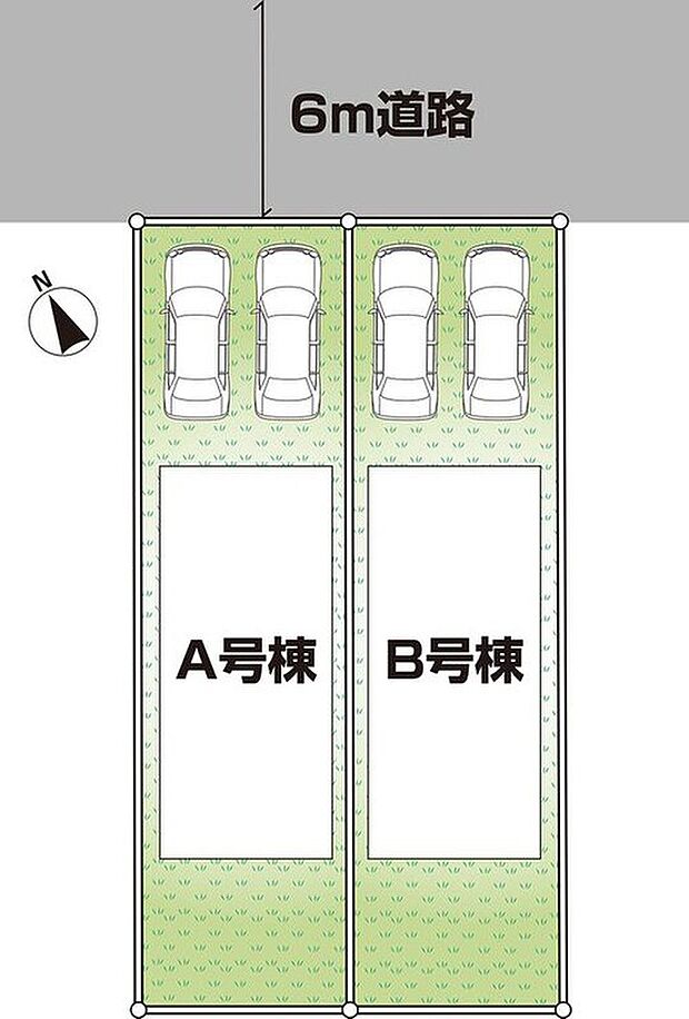 全棟２台駐車可能カースペースを確保！